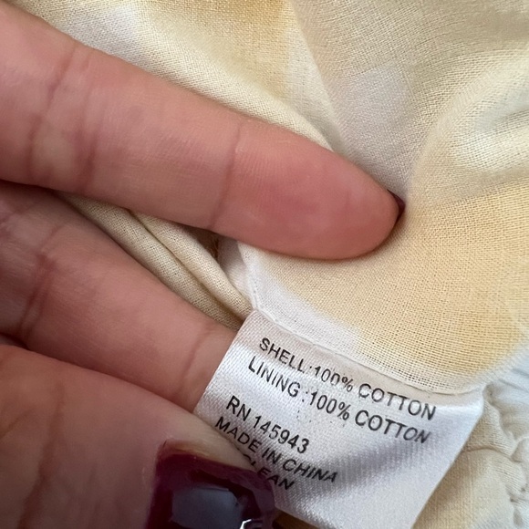 COLOR ME COURTNEY Puffy Sleeves Gingham Yellow Crop Top Size S - Picture 5 of 5